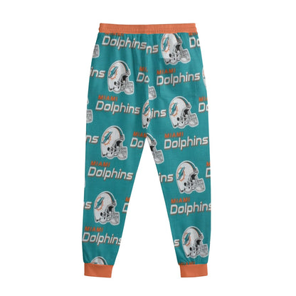 Miami Football Game Day All-Over Print Men's Sweatpants With Waistband