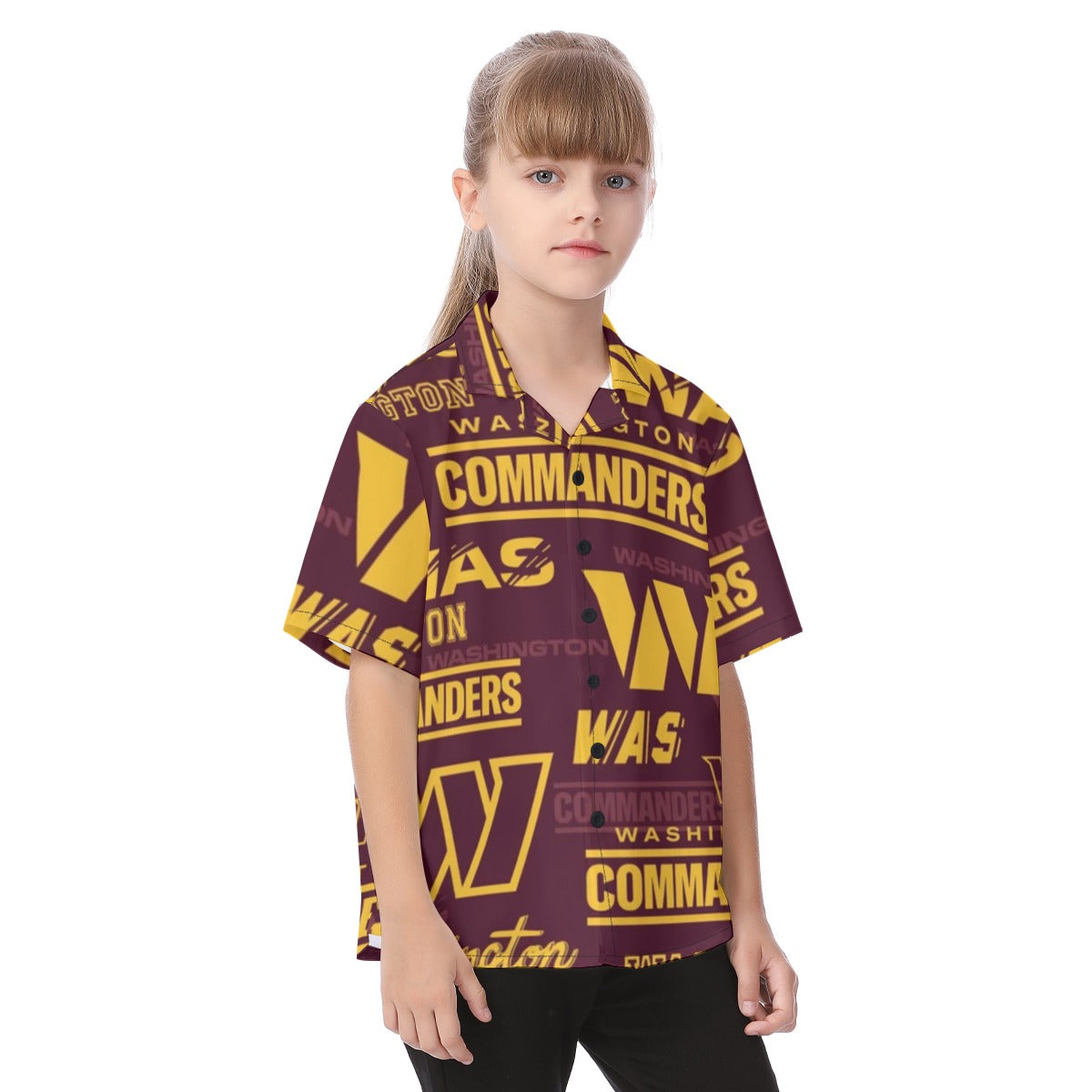 Washington Commanders Kid's Hawaiian Vacation Shirt