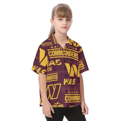Washington Commanders Kid's Hawaiian Vacation Shirt