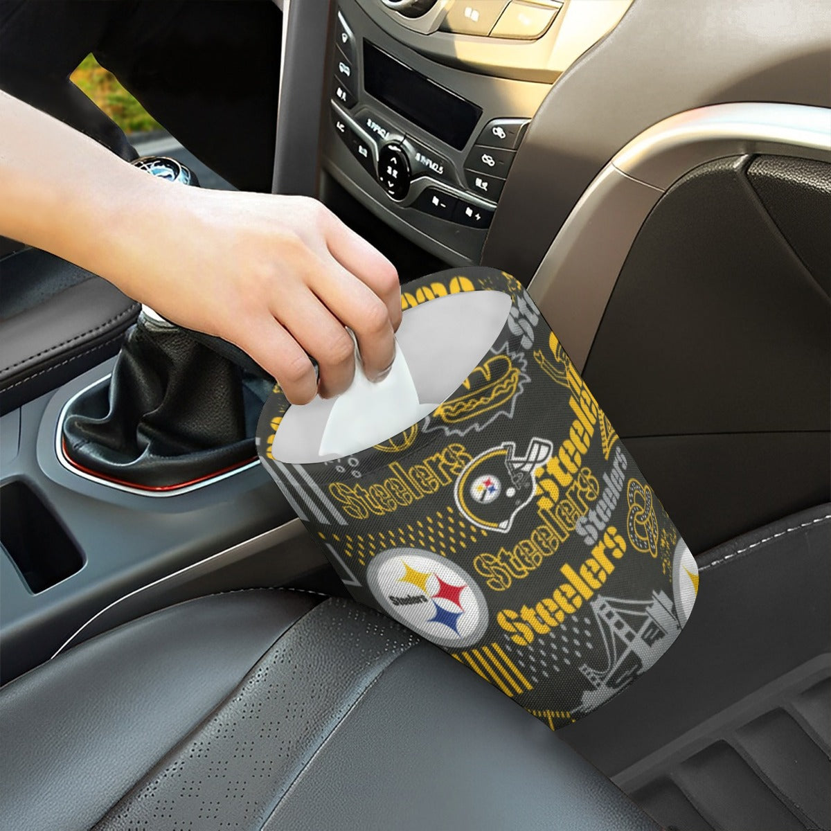 Minimalist Fabric Car Trash Can