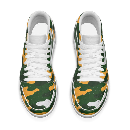 Green Bay Football Game Day Men's Low State Leather Stitching Shoes