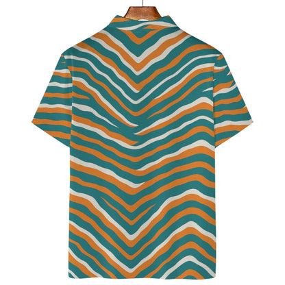 Miami Football Game Day All-Over Print Men's Polo Shirt | 160GSM Waffle