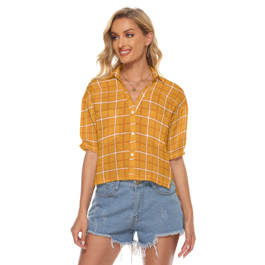 Tennessee Tartan Plaid Volunteers Women's V-neck Shirts
