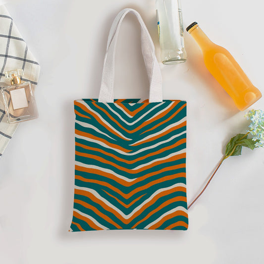 Miami Football Game Day Double-Sided Printed Canvas Bag