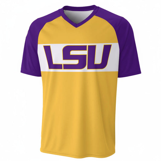 Louisiana LSU Tigers V-Neck Short Sleeve T-Shirt