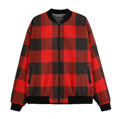 Red and black checkered jacket on a white background