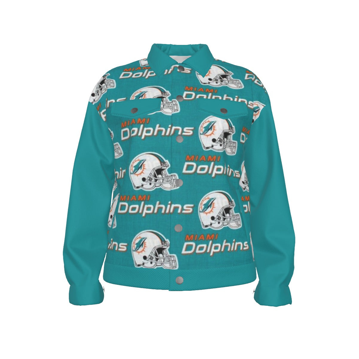 Miami Football Game Day All-Over Print Unisex Lapel Jacket | 245GSM Cotton