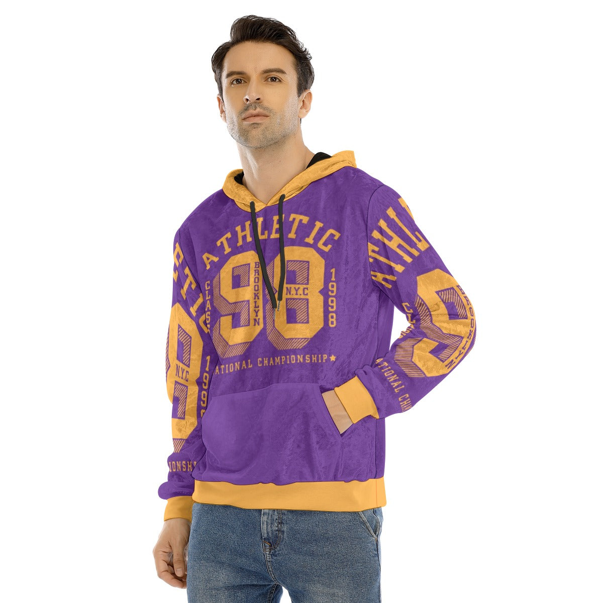 Athletic 98 Brooklyn NYC National Championship Unisex Hoodie – Vintage Varsity Energy | Velvet