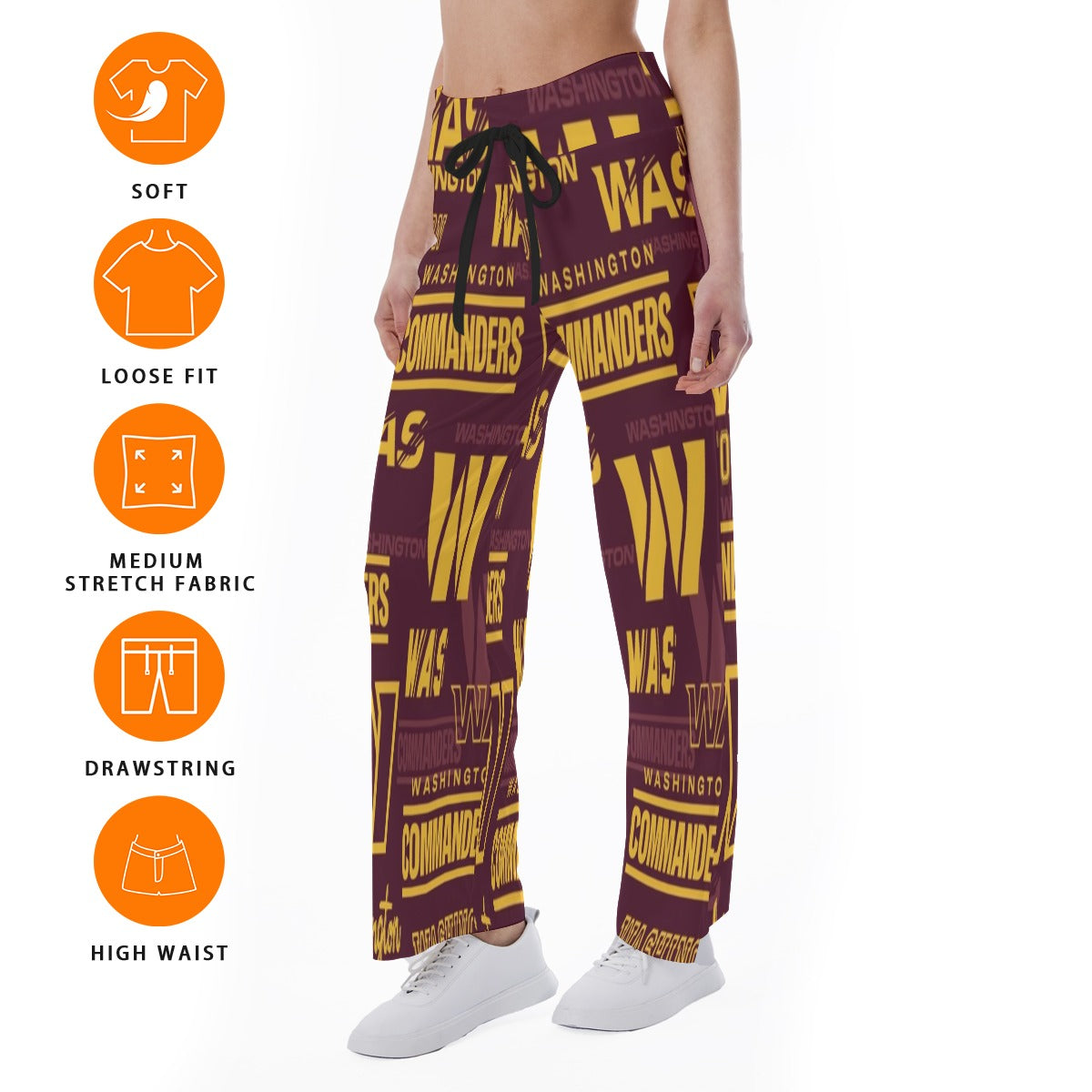 Washington Commanders Women's High-waisted Straight-leg Trousers