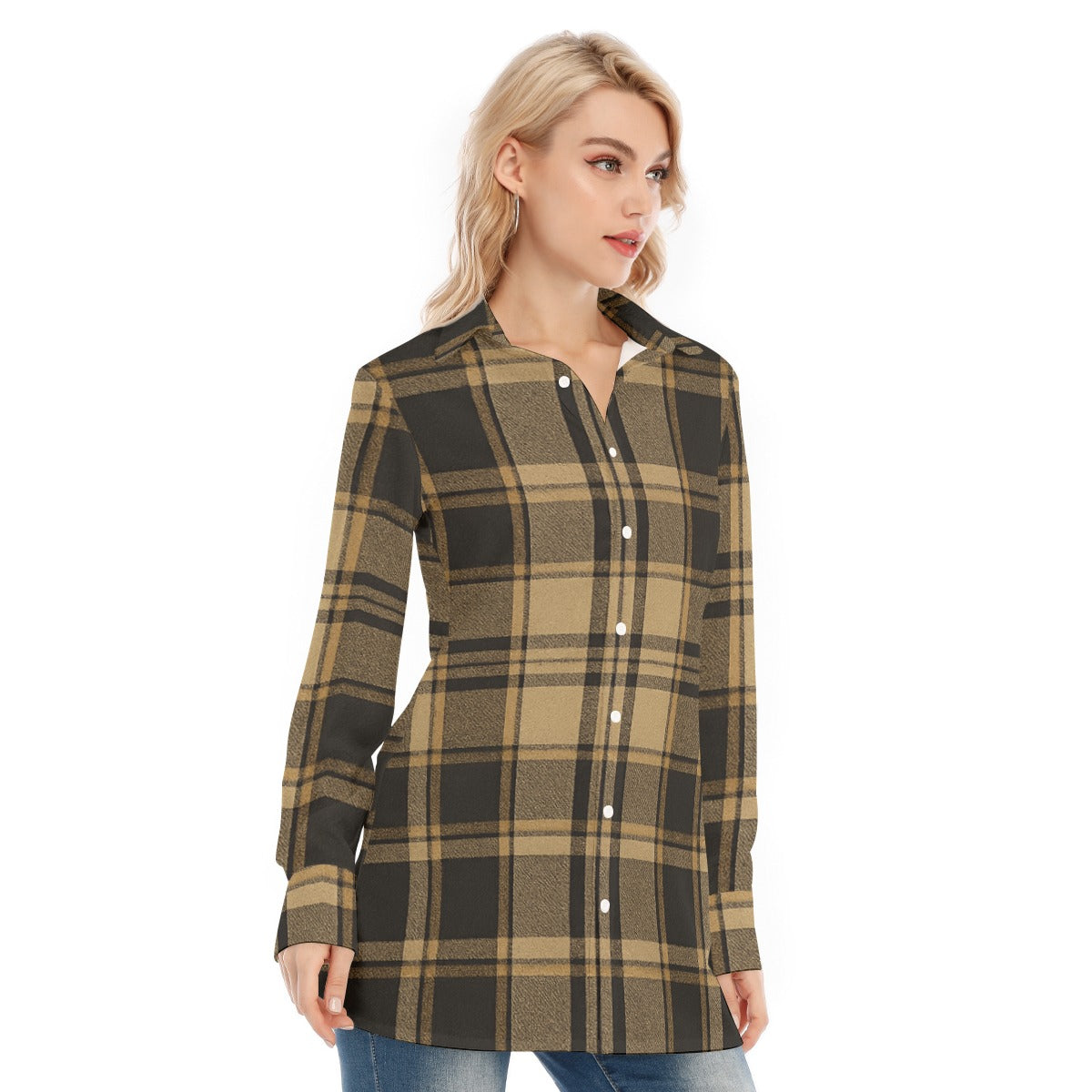 Colorado Tartan Plaid Women's Long Shirt