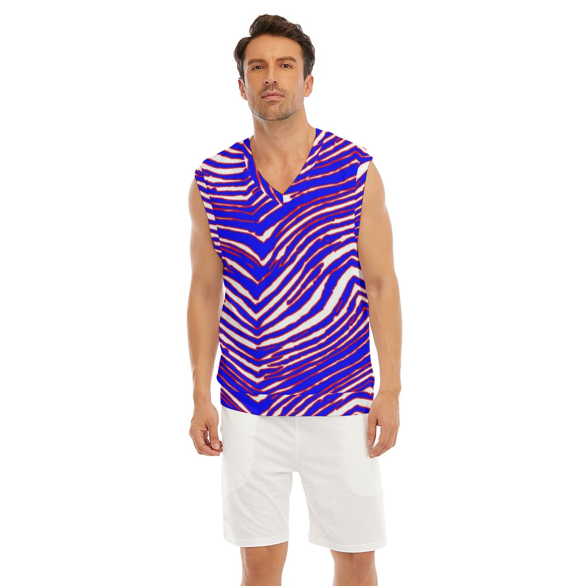 Buffalo Bills Zubaz Men's Imitation Knitted V-neck Vest