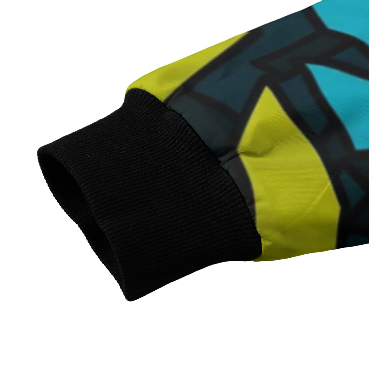 Beautiful Abstract Graffiti Seamless Fleece Bomber Jacket – Artistic Urban Streetwear
