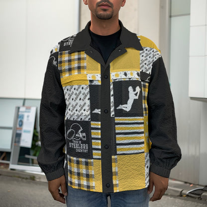 All-Over Print Men's Casual Lapel Jacket