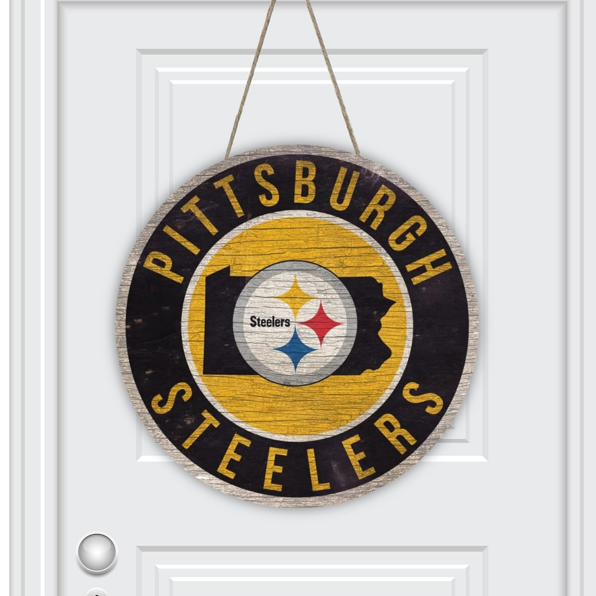 Pittsburgh Steelers Round House Number Door Hanger
