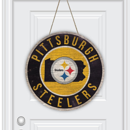 Pittsburgh Steelers Round House Number Door Hanger