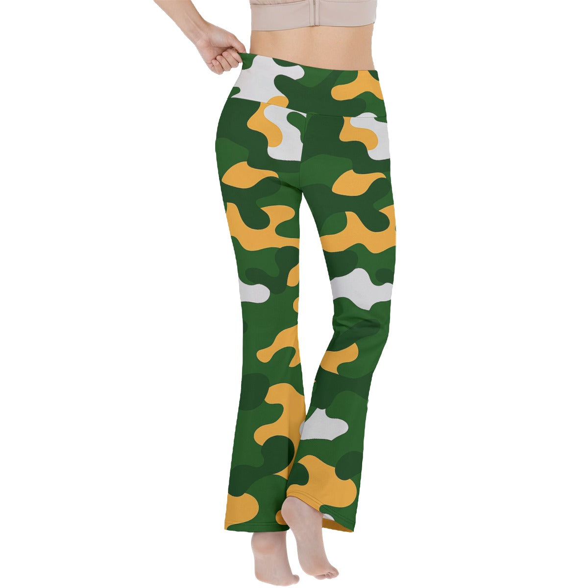 Green Bay Football Game Day All-Over Print Women's Reversible High-Waisted Yoga Pants