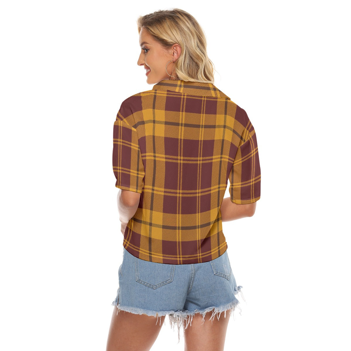 Urban Legend Minnesota Golden Gophers Tartan Plaid Women's V-Neck Shirt – Maroon and Gold College St