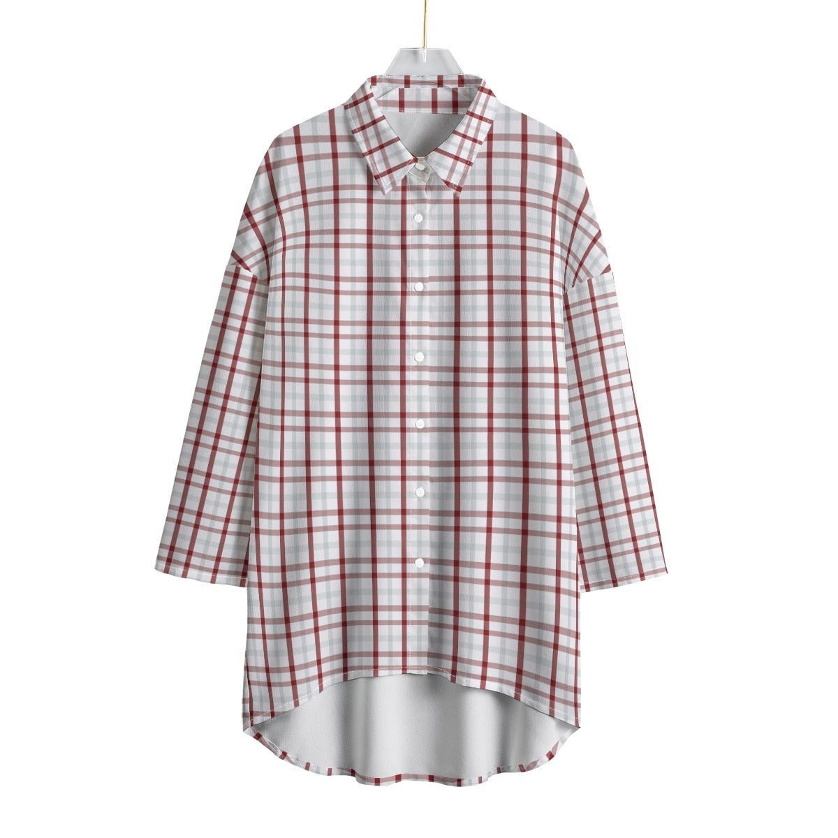 Indiana Tartan Plaid Bloomington  Hoosiers Women's Chiffon Shirt With Elbow Sleeve
