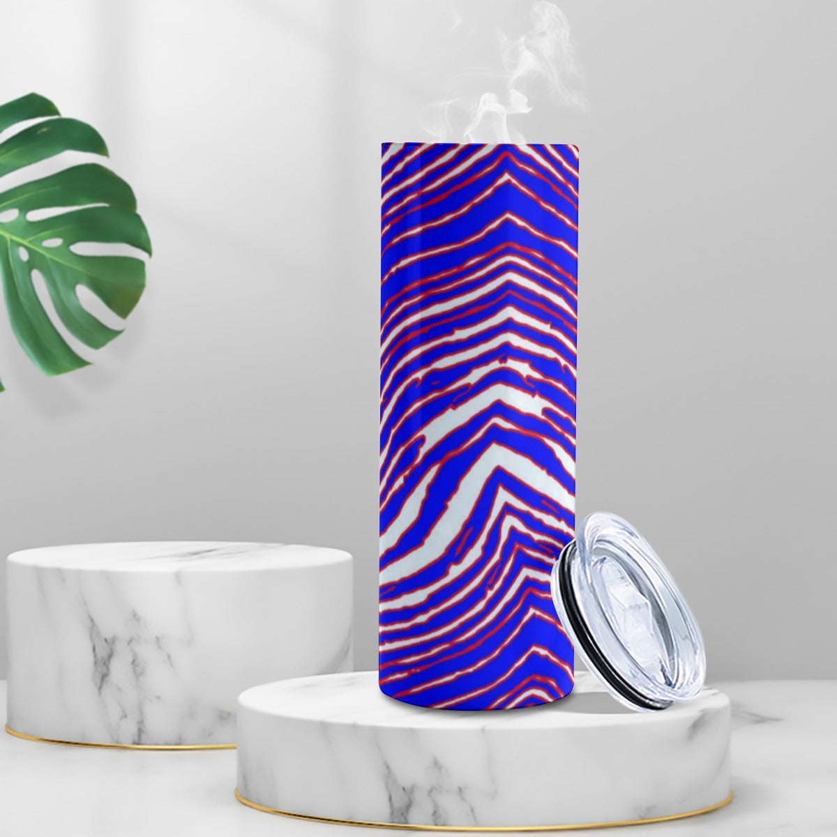 Buffalo Bills Zubaz Tumbler with twinkle surface  20oz