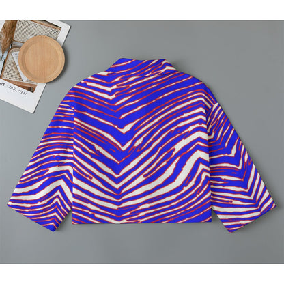 Buffalo Bills Zubaz Women's Cropped Jacket | 245GSM Cotton