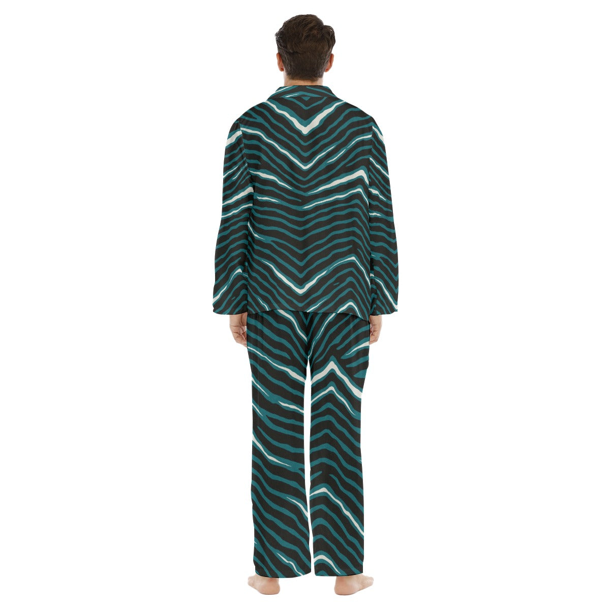 Philadelphia Football Game Day All-Over Print Men's Lapel Pajama Set