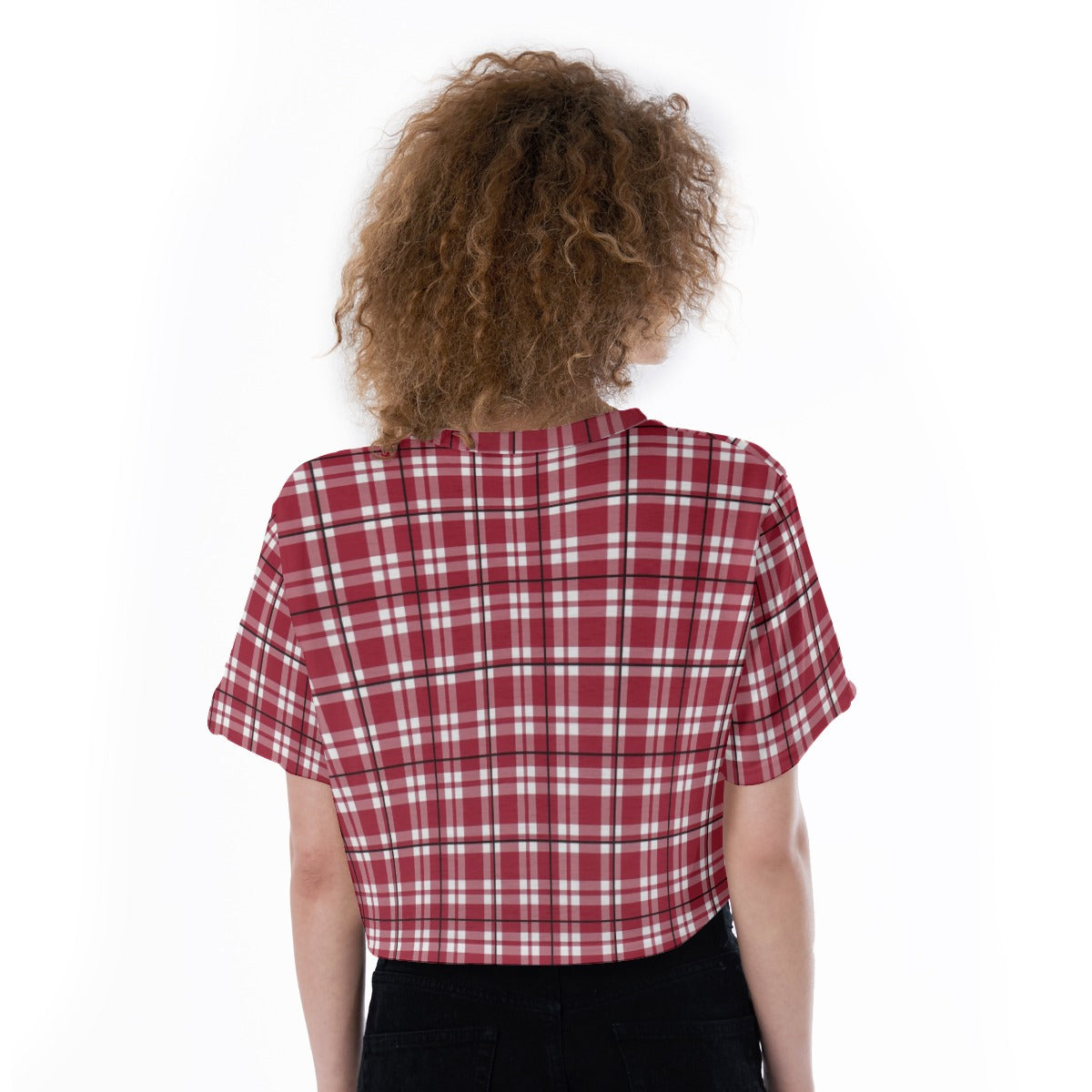 Alabama Tartan plaid Cropped T-Shirt