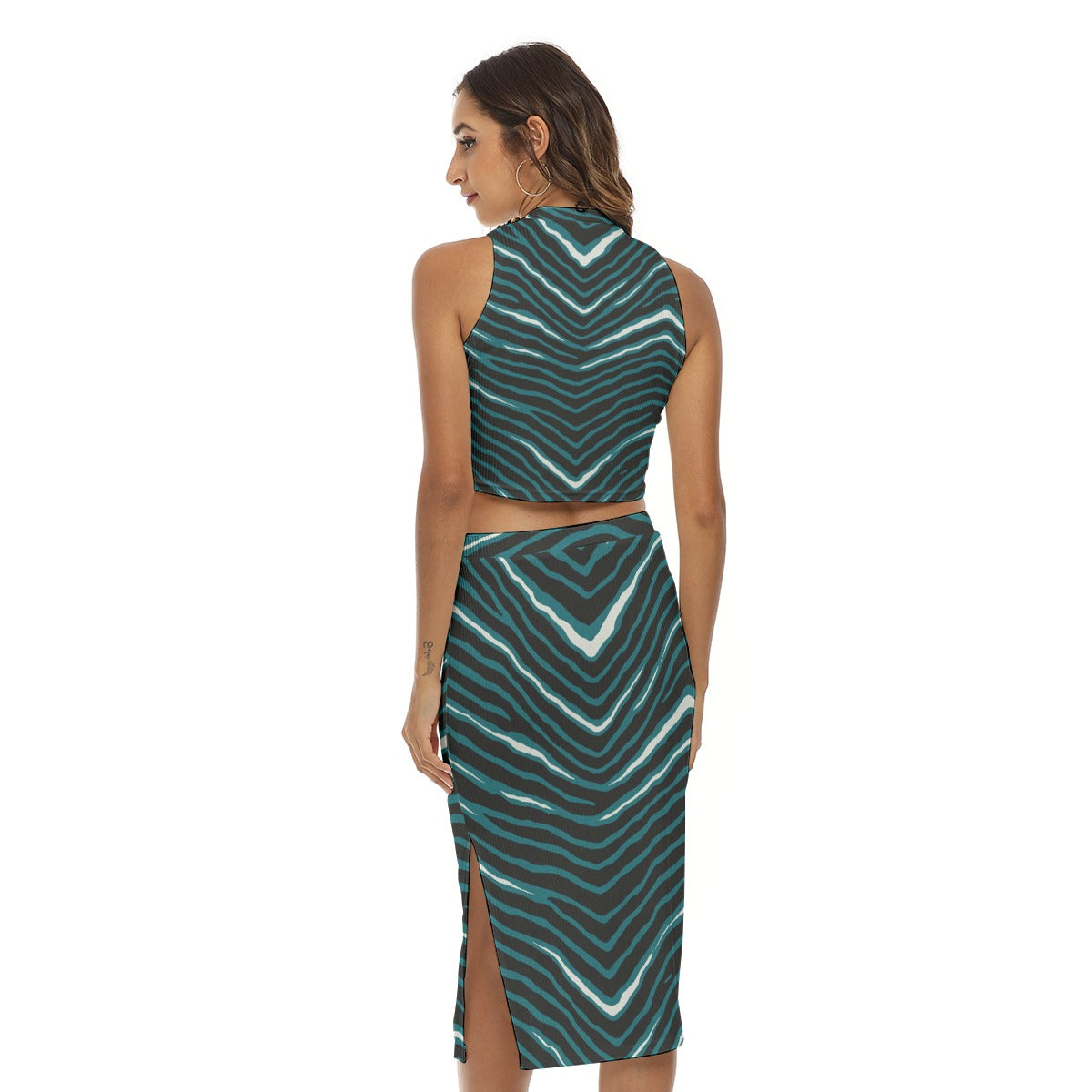 Philadelphia Football Game Day All-Over Print Women's Tank Top & Split High Skirt Set