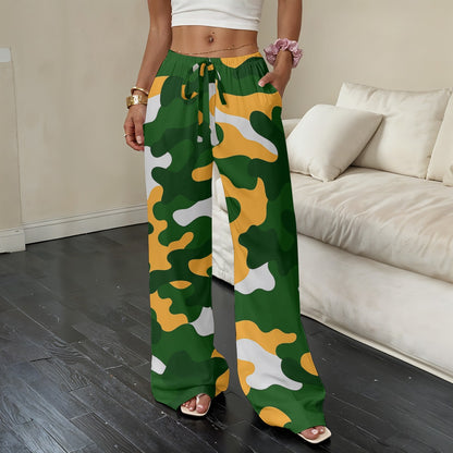 Green Bay Football Game Day All-Over Print Women’s Straight-Leg Casual Pants