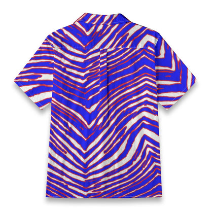 Buffalo Bills Zubaz Men's Casual Hawaiian Short Sleeve Shirt | 125GSM Cotton