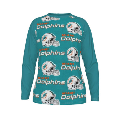 Miami Football Game Day All-Over Print Men's Long Sleeve T-shirt With Raglan Sleeve