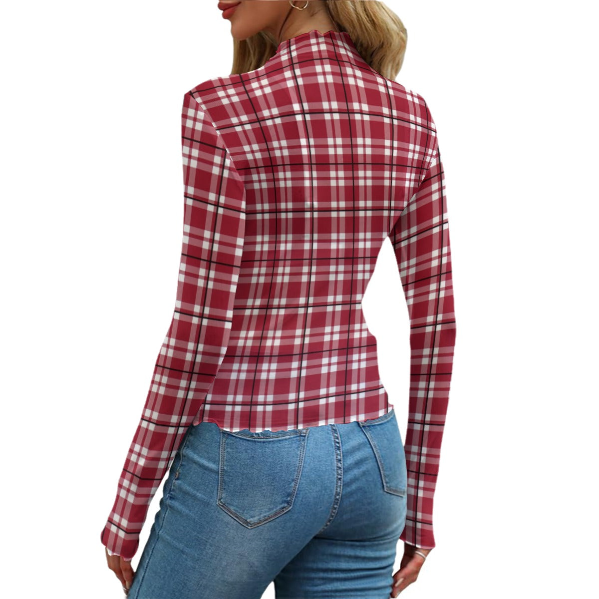Alabama Tartan plaid Women's Mesh T-shirt