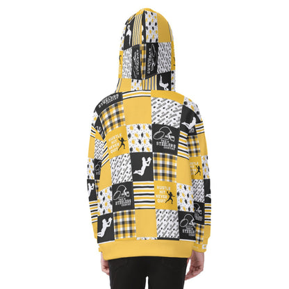 Pittsburgh Steelers All-Over Print Kid's Heavy Fleece Zip Up Hoodie