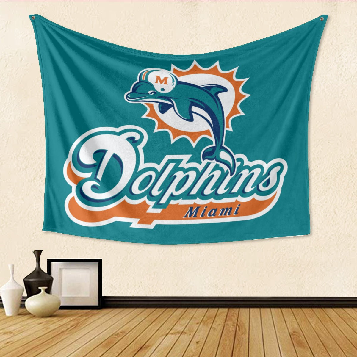 Miami Football Game Day Single-Side Print Tapestry