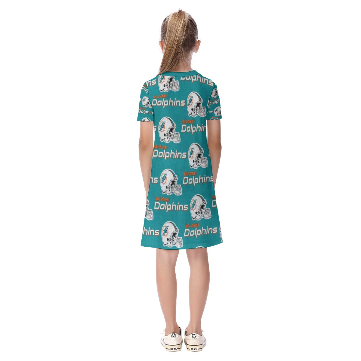 Miami Football Game Day All-Over Print Kid's Short Sleeve Dress