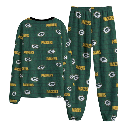 Green Bay Football Game Day All-Over Print Unisex Thicken Pajama Suit