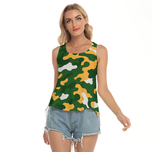 Green Bay Football Game Day All-Over Print Women's Back Hollow Yoga Top
