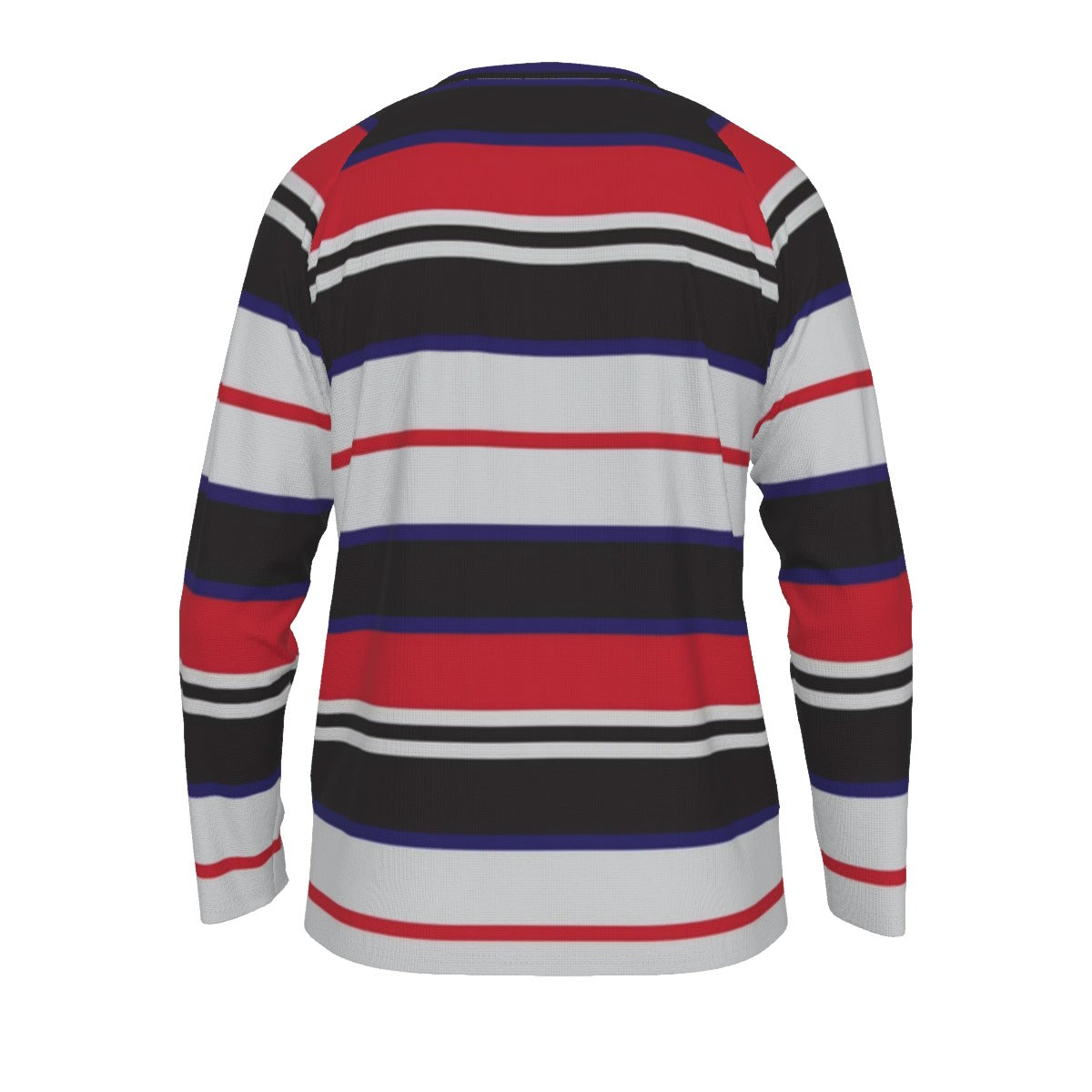 Red, Black, and White Striped Long Sleeve Shirt – Bold Modern Fashion