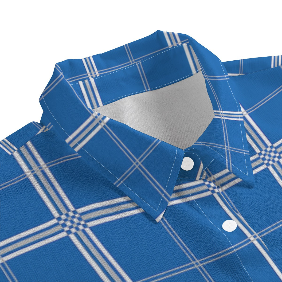 Kentucky Tartan Plaid Wildcats Women's Chiffon Shirt With Elbow Sleeve