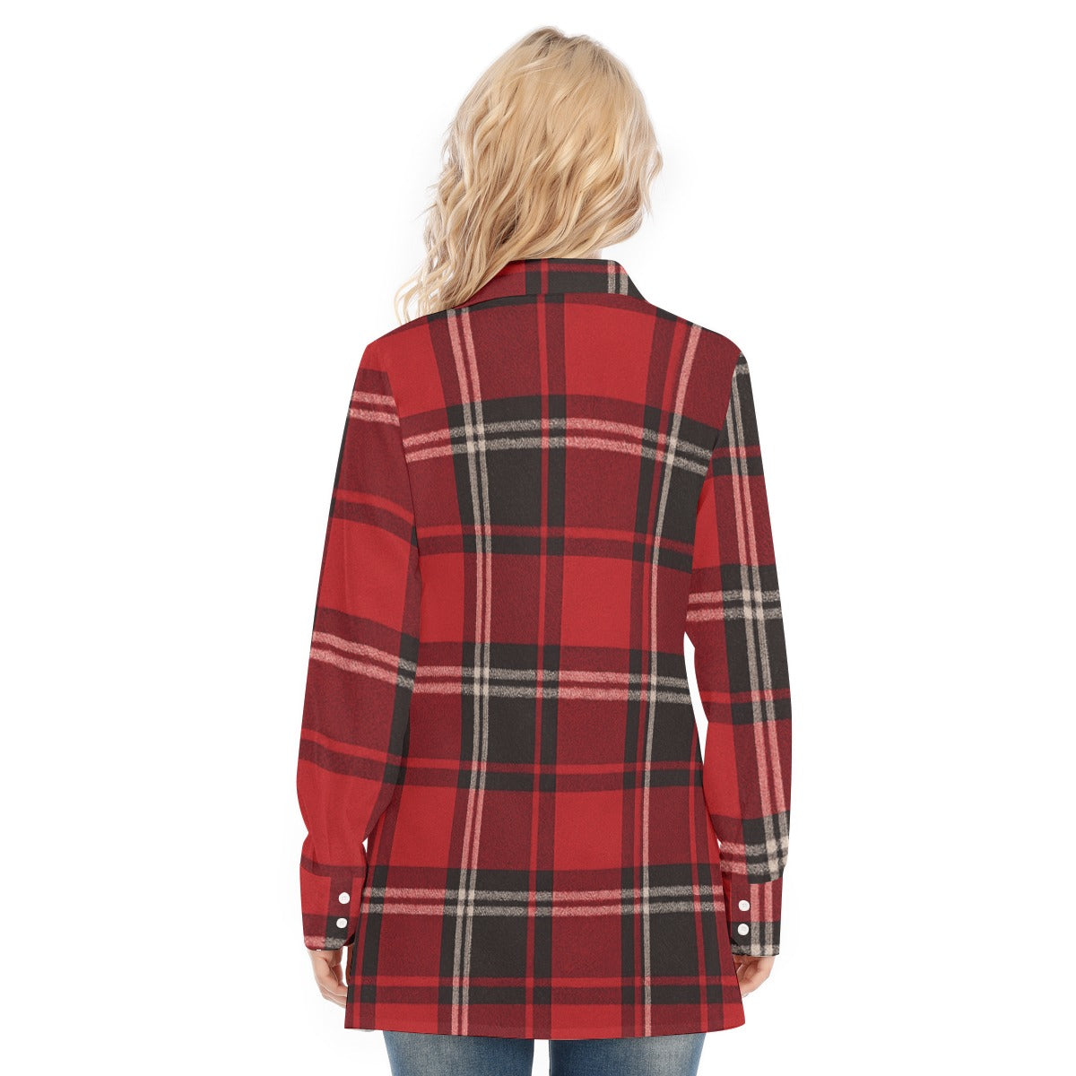 Cincinnati - Bearcats Tartan Plaid  Women's Long Shirt |115GSM Cotton poplin
