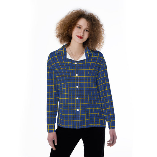 Pittsburgh Tartan Plaid Panthers  Women's Satin Shirt