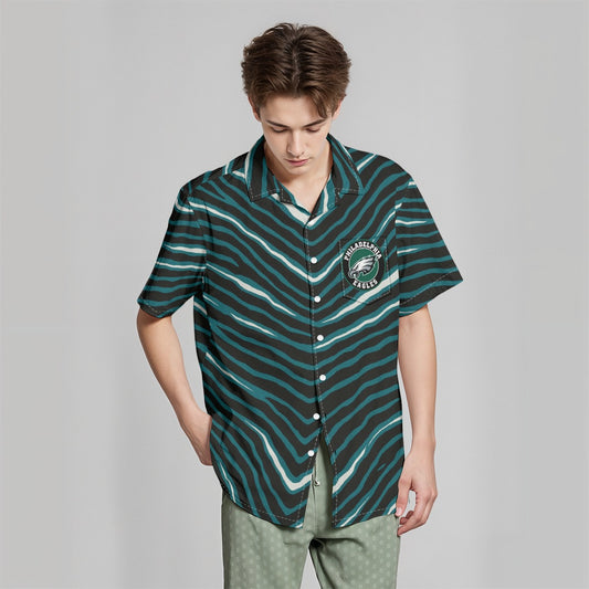 Philadelphia Football Game Day All-Over Print Hawaiian Shirt With Pocket|115GSM Cotton poplin