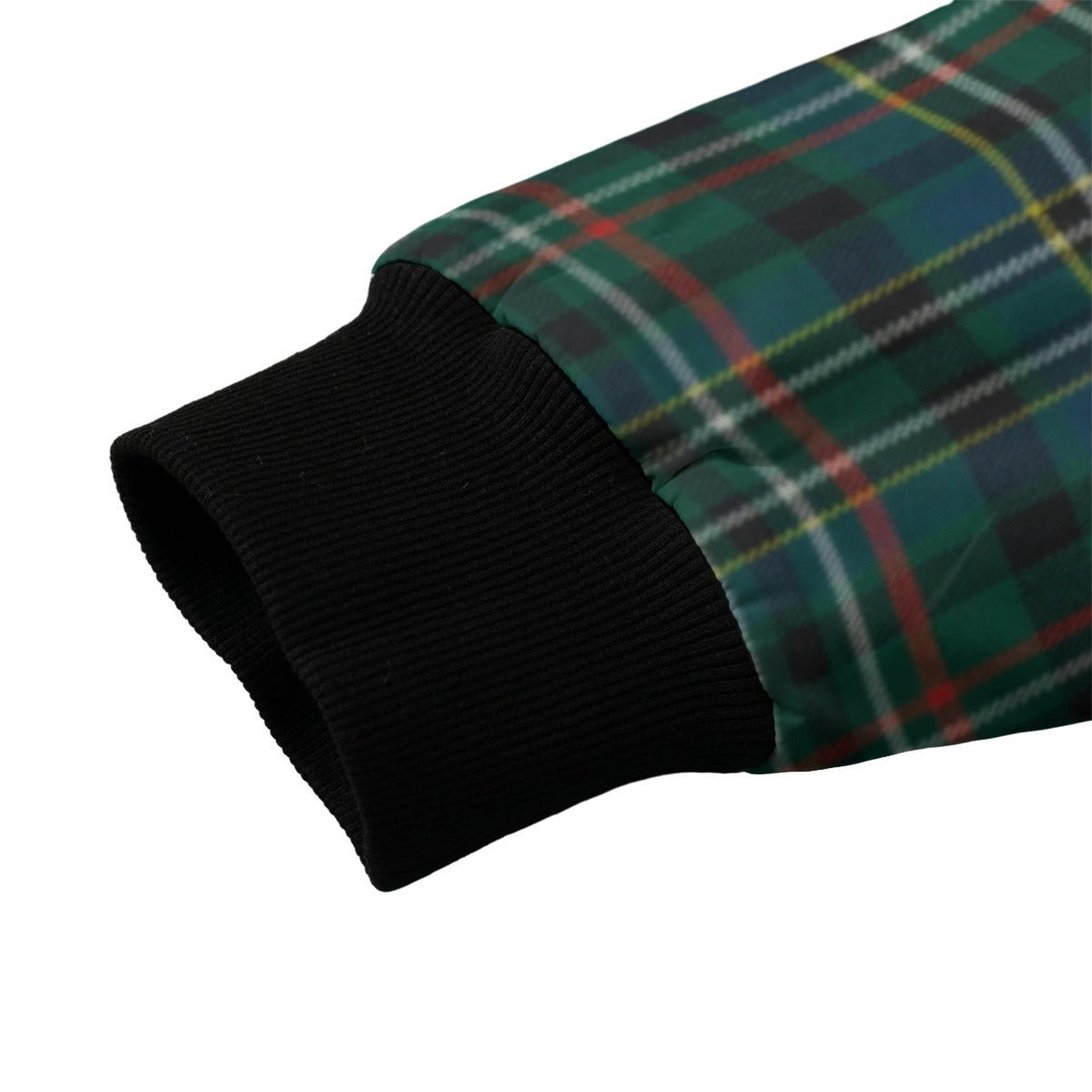 Scott Green – green with blue and black checks tartan Fleece Bomber Jacket