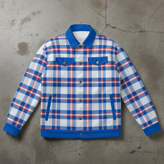 Buffalo Bills Tartan plaid Unisex Collared Jacket