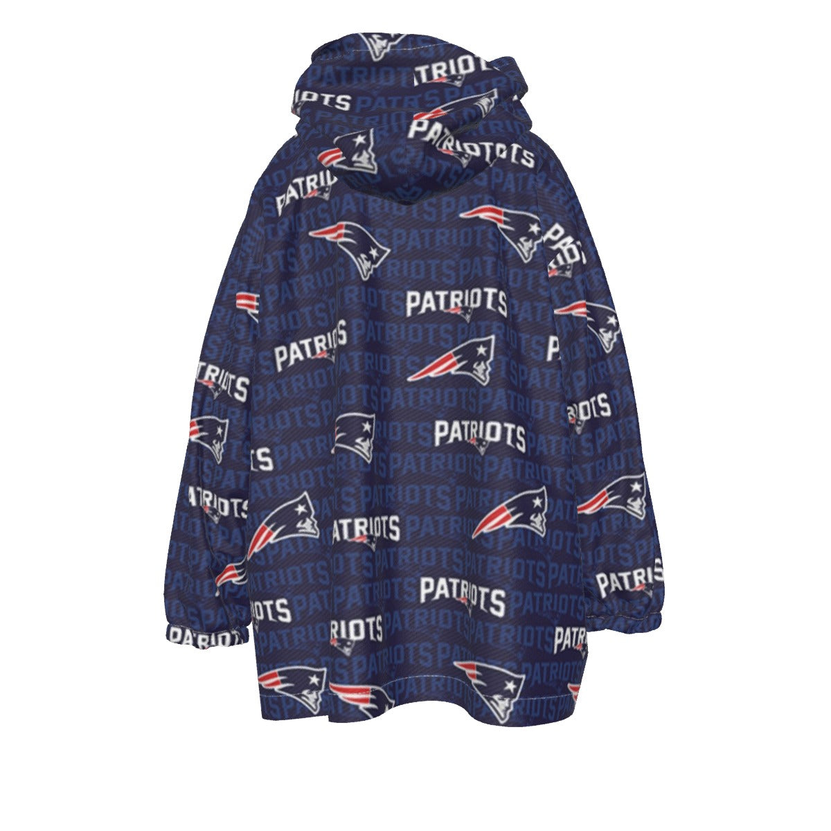 New England Football Game Day All-Over Print Kid's Sherpa Fleece Hoodie Blanket