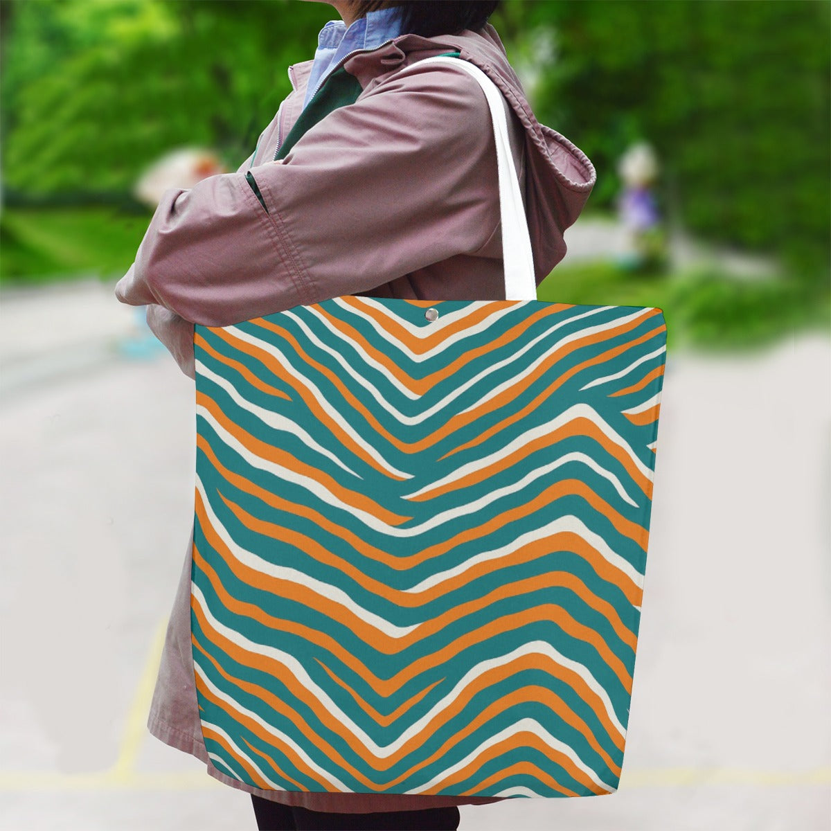 Miami Football Game Day Canvas Bag With Shoulder Strap