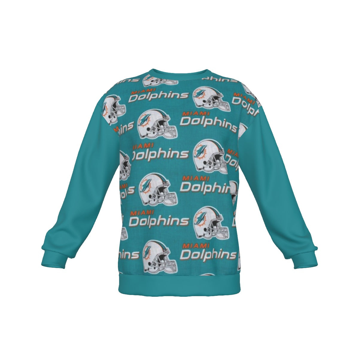 Miami Football Game Day All-Over Print Men's Drop Shoulder Round Neck Long-Sleeved Sweatshirt