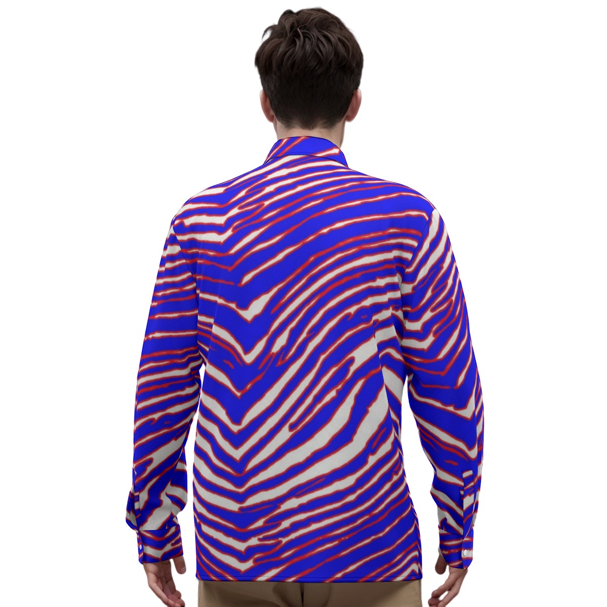 Buffalo Bills Zubaz Men's Imitation Silk Long-Sleeved Shirt