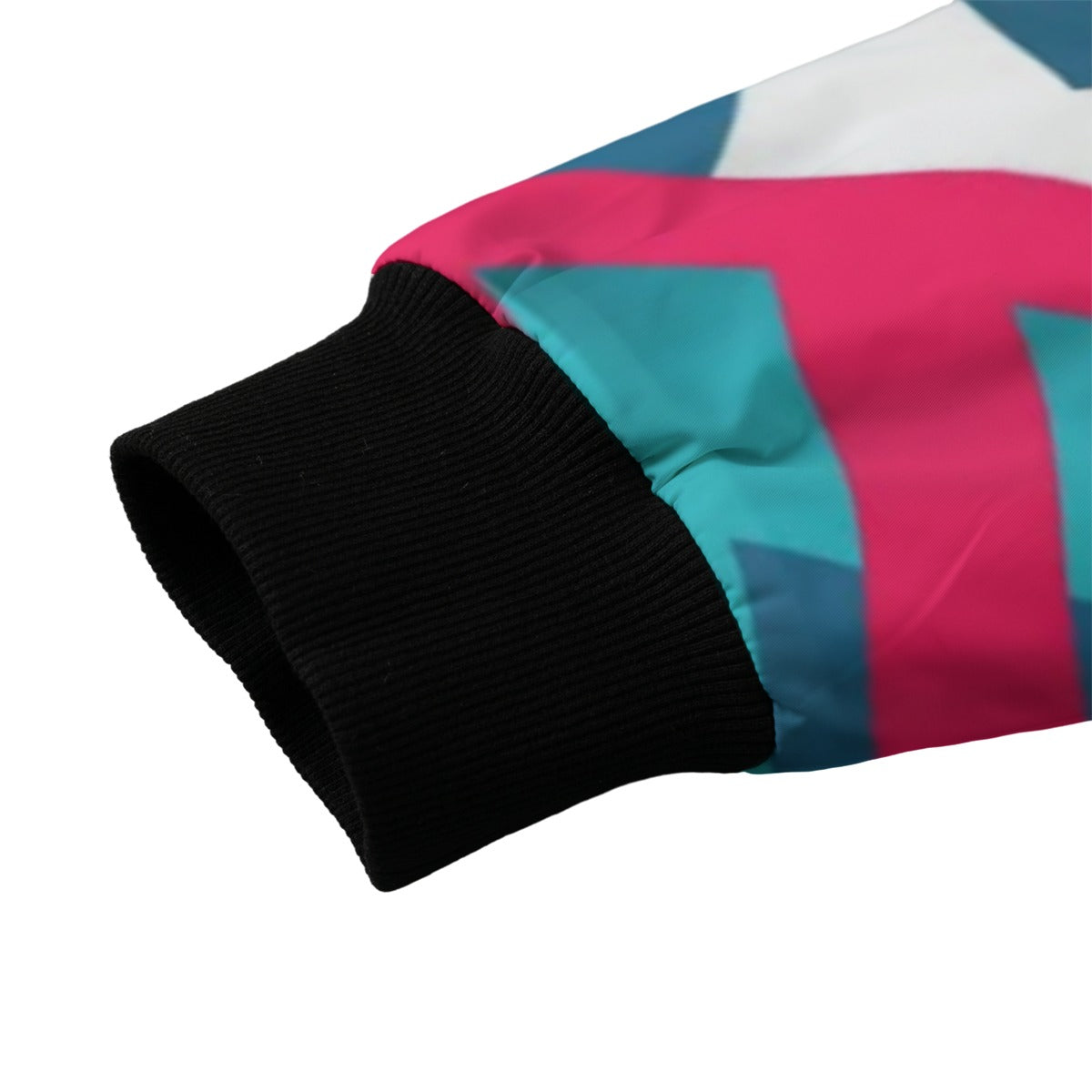 Urban Legend 90s Street Icons – Geometric Seamless Pattern Fleece Bomber Jacket