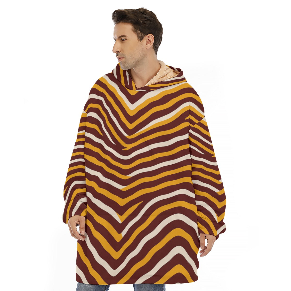 Washington Commanders Unisex Sherpa Fleece Hoodie Blanket