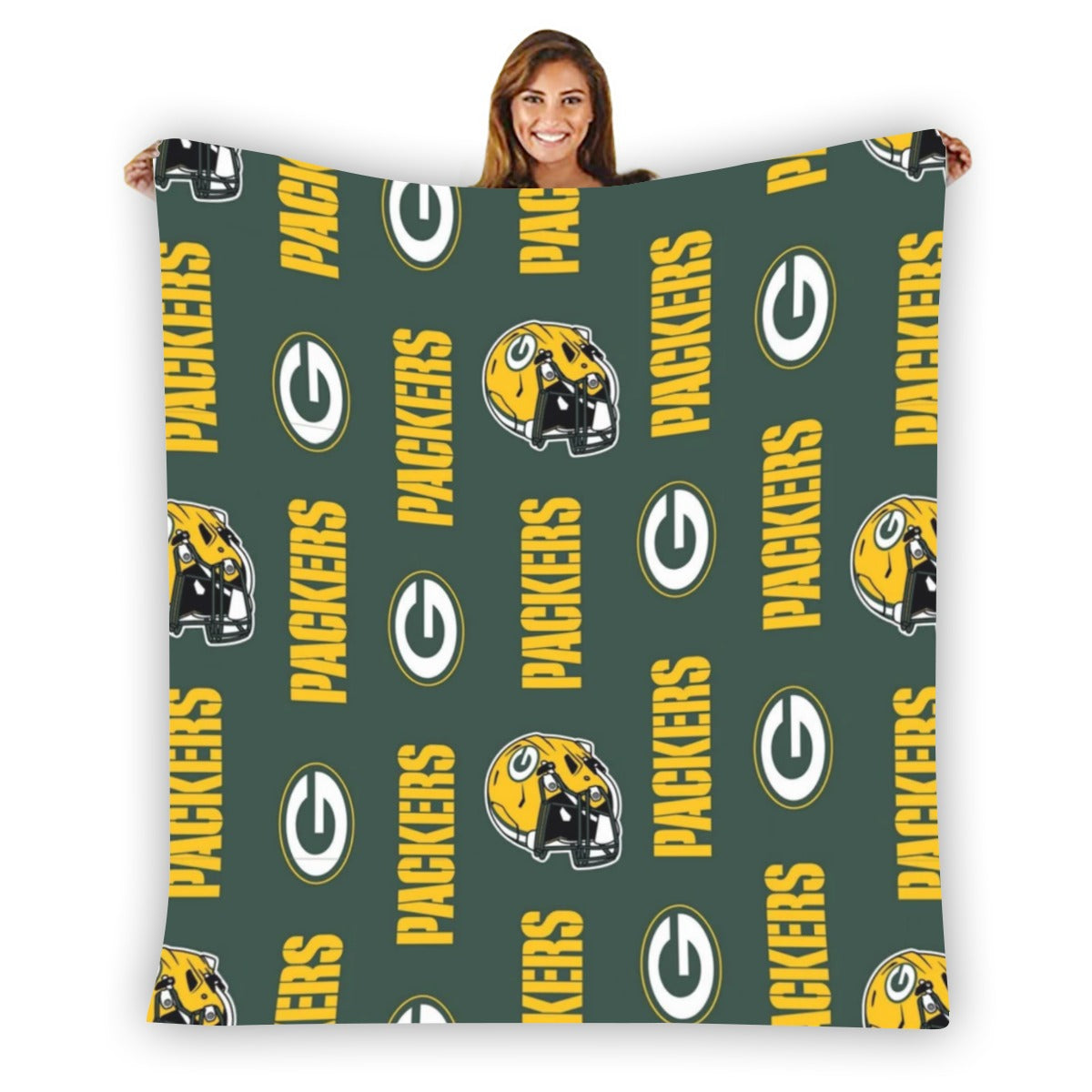 Green Bay Football Game Day Single-Side Printing Flannel Blanket